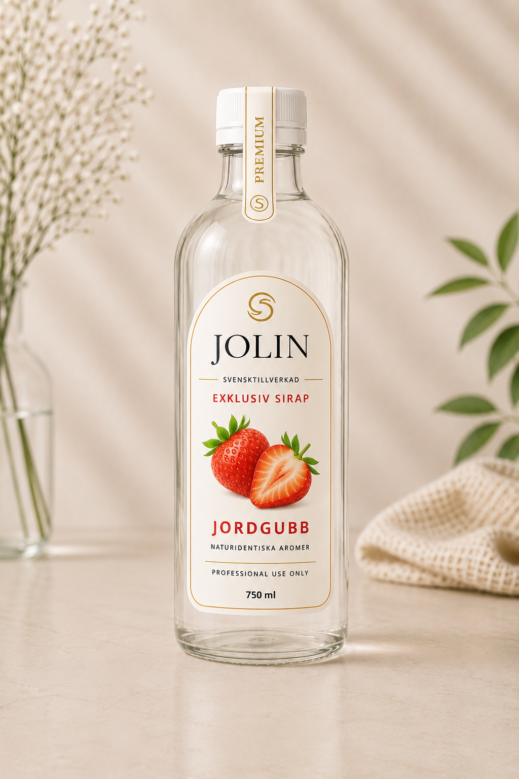 JORDGUBB - JOLIN Syrup 750 ml